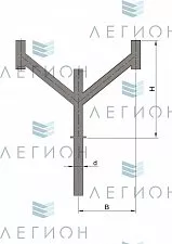 К97-0,6-0,3-1-5 кронштейн двухрожковый