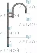 К15-0,8-0,6-1-5 кронштейн однорожковый